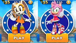 Sonic AMY Vs Sonic CREAM Girls Power - Versus Mode - Sonic dash - Halloween Character - GamePlay