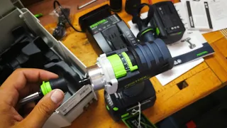 Unpacking / unboxing Cordless drill Festool DRC 18/4 Li 5,2-Set QUADRIVE 574697