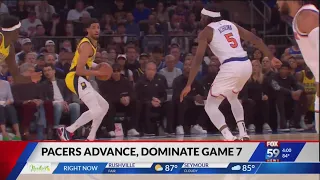 Pacers blow out Knicks in Game 7 to advance to Eastern Conference Finals