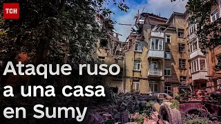 💥😱 ¡Tres pisos destruidos! Ataque ruso a una casa en Sumy.