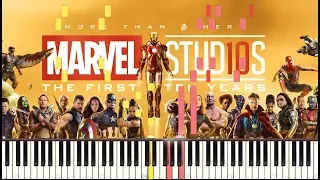 Marvel Studios MCU Piano MASHUP (2008-2018) + SHEETS/SYNTHESIA