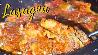 Lasagna in the Crockpot ✨