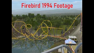 Retro Footage of Fire Bird Roller Coaster