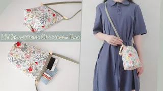 How to sew a drawstring crossbody bag | diy drawstring sling bag | small crossbody bag tutorial