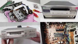 Man spends 27:41 messing with two old compact Compact Cassette decks