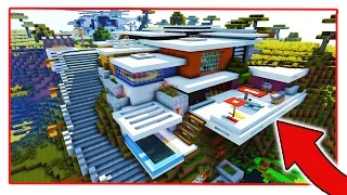 HILLSIDE MINECRAFT REDSTONE MANSION!