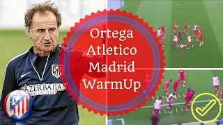 Atletico Madrid pre-match warm-up Ortega