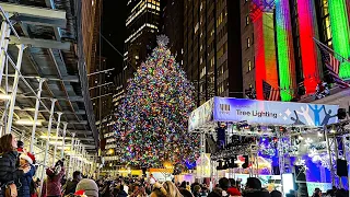 NYC LIVE New York Stock Exchange Christmas Tree Lighting (December 1, 2021)