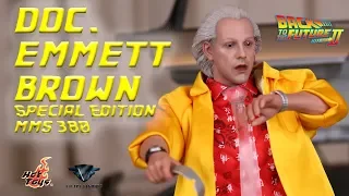 Hot Toys Doctor Doc Emmett Brown MMS380 Back to the Future 2 Unboxing Review #20