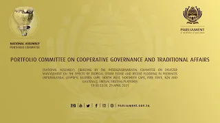 Portfolio Committee on Cooperative Governance and Traditional Affairs