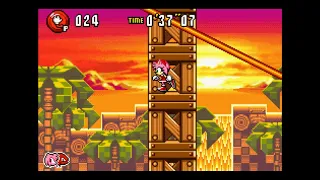 Sonic Advance 3: Sunset Hill Act 1 Speedrun 1:07:30 (Amy+Knuckles)