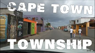 Driving in Cape Town township Masiphumelele between Noordhoek, Fish Hoek & Kommetjie