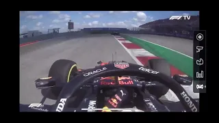 Max Verstappen onboard slide during US GP 2021