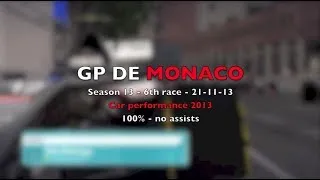 F1 2013 I Monaco I Champ online 100% I 6th race Season 13 I Force India I F1-team-ps3
