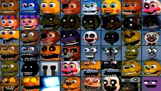 Five Nights at Freddy's WORLD All 48 Characters Unlocked (All Animatronics)