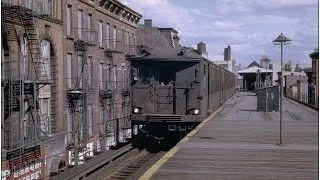 MYRTLE AVENUE EL. BKLYN in 50's &60's MOVIE FOOTAGE