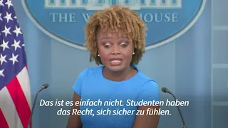 Kritik an pro-palästinischen Uni-Protesten aus dem Weißen Haus