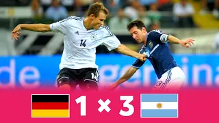 Germany 1 × 3 Argentina ( Messi & Di Maria Masterclass) 2012 Friendly Highlight & Goal HD