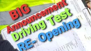 Book your driving test online/DVSA re-opening today