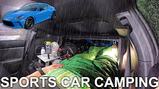 [Sports car camping] SOLO CAMPING in the RAIN｜Coast and Toyota GR86