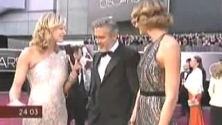 Oscar Awards 2013 Best of 2013 Oscars, George Clooney On Girlfriend Stacy Keibler.