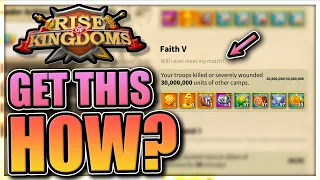 How to get 30M kills in KvK [Rise of Kingdoms Faith Achievement, conquest coin]