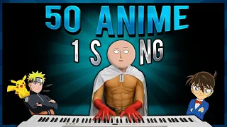 50 ANIME in 1 SONG (in 5 minutes)