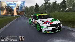 Skoda Fabia Rally 2 | WRC 10 Rally Belgium Wet & Dry | Thrustmaster T300RS