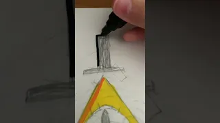 Drawing “Bill Cipher” from “Gravity Falls” with Posca markers! #shorts #youtubeshorts   #semoununo