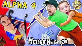 HALLO NACHBAR ALPHA 4! Simon sagt Spiel? (Pt 1) Bendy Tintenmaschine im Keller? + FGTEEV Aufzug 2.0