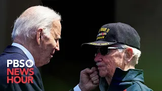 WATCH: Biden greets veterans at D-Day 80th anniversary in France