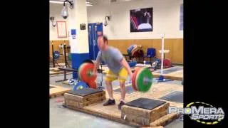 Pull + Snatch Triple at 120 kg (from blocks)