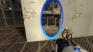 Ethan plays Portal 2 while everyone else watches