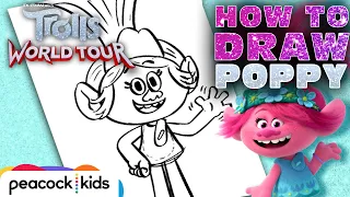 How to Draw POPPY | TROLLS WORLD TOUR | Draw #withme