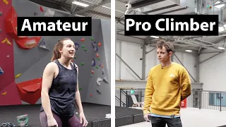 Pro climber coaches me on my bouldering projects!