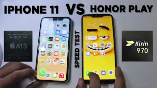IPHONE 11 VS HONOR PLAY SPEED TEST COMPARISON.