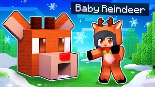 My BABY Reindeer's SECRET Minecraft Base!