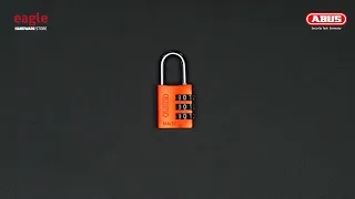 [92] ABUS 144/30 30mm Big Dial Aluminium Combination Padlock with resettable code - Orange (EAGLE)