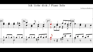 Ich liebe dich(Ludwig van Beethoven)-Piano Solo