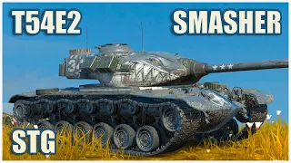 STG, T54E2 & Smasher • WoT Blitz Gameplay