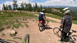 COME GET ME PINKBIKE - Bumbling Down Upper Boulevard at Trestle Bike Park - Blind Run - Colorado MTB