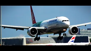 4K CLOSE ACTION LANDINGS at Heathrow Airport Plane Spotting 27R