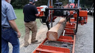 #512 First Log On the New Woodmizer LX 150