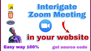 Add Zoom Mettings in Website without jwt token | 100% working 2023