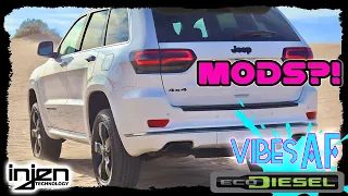 WK2 JEEP Grand Cherokee EcoDIESEL MODS! INJEN, CFT Baffle Delete, Eagle Eye LEDS