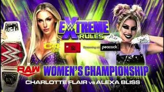 Charlotte Flair vs Alexa Bliss Raw Women’s Championship Match Card Extreme Rules 2021