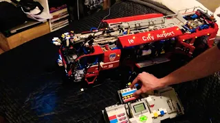 Lego technic fire truck automatic animated sequence by motors and EV3