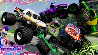 Monster Jam INSANE Racing, Freestyle and High Speed Jumps #34 | BeamNG Drive | Grave Digger