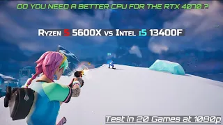 Ryzen 5 5600X vs i5 13400F ( RTX 4070 ) - Test in 20 Games at 1440p - FPS Test Benchmark