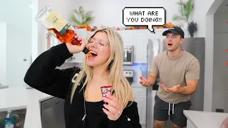 Getting DRUNK WITHOUT HIM Knowing Prank!